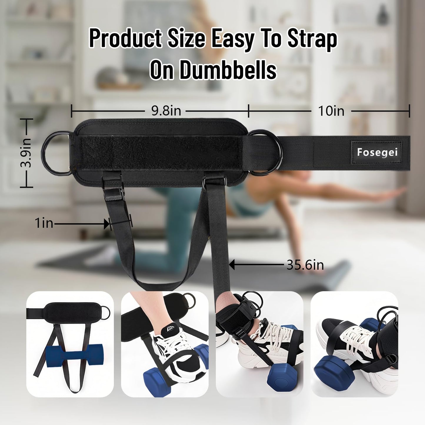Ankle Straps for Dumbbell and Cable Machine, Monkey Foot Dumbbell Attachment Straps for Gym Trainer and Ankle Straps for Weight Lifting, Leg Extensions for Women and Men