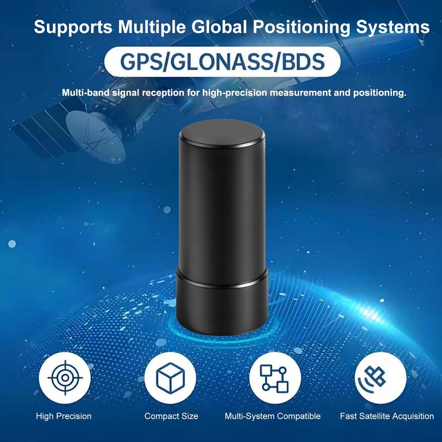 slinkdsco RTK GNSS Active Antenna High Precision Helix Positioning GPS GLONASS Beidou BDS Galileo Four-Star