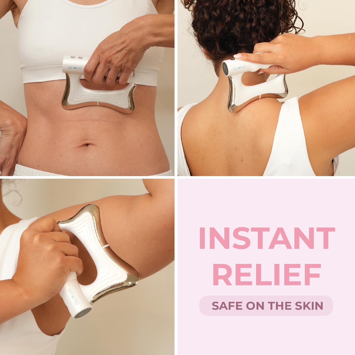 RIKI LOVES RIKI SCULPTOR Body Massager – Heat, Vibration & Micro-Pulse Gua Sha Tool for Muscle Relaxation, Body Contouring Appearance & Recovery Support, Rechargeable Handheld Device