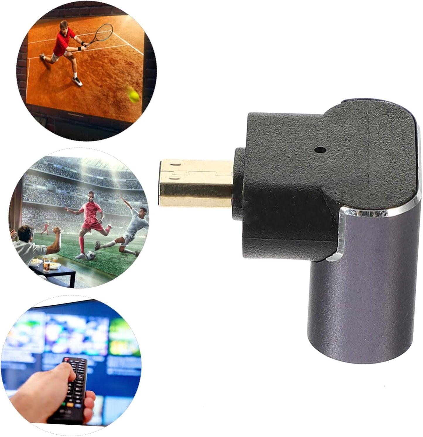 Veemoon Video Connector Adapter for Laptop and Projector Female to Male Angled Converter Space-Saving Design for Signal