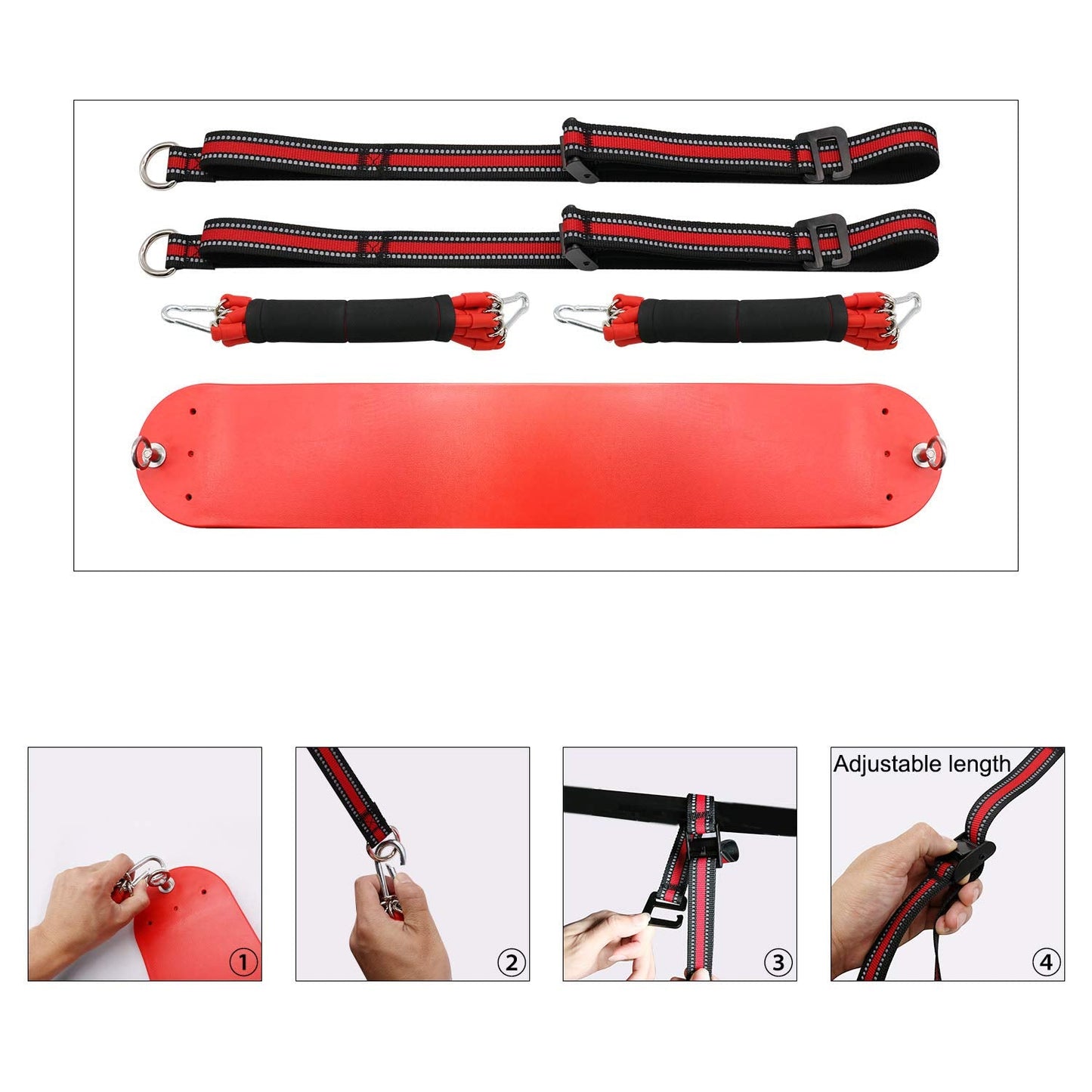 SYNTECSO 440 Lbs Pull Up Assistance Bands - Heavy-Duty Pull Up Resistance Bands for Chin-up Workout