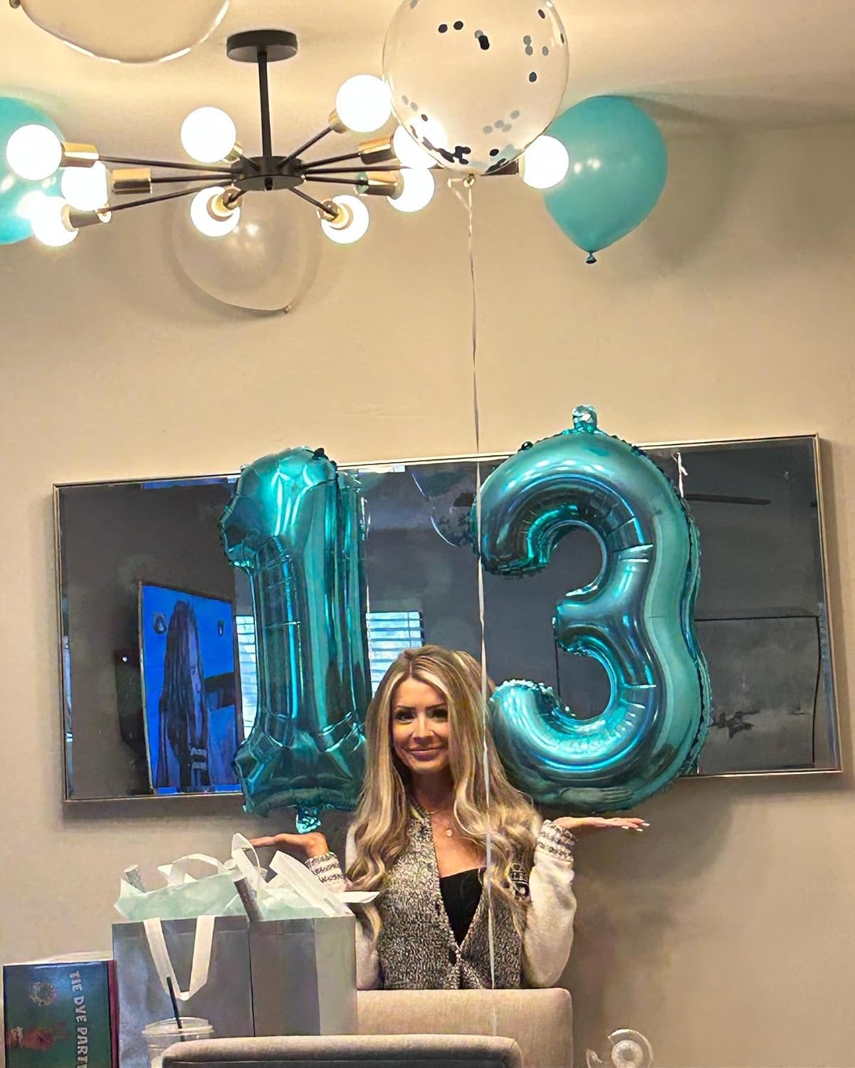 Skiennix Blue Number Balloon - 40 Inch 3rd Birthday Decoration for Kids & Adults | Party Supplies
