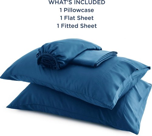 Bedsure Cooling Twin XL Sheets - Breathable Rayon from Bamboo, Soft & Silky, Deep Pocket Up to 16", Teal