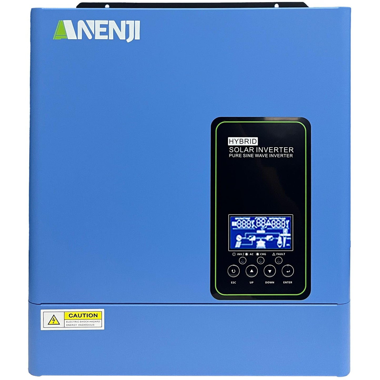 Aninerel 3000W Hybrid Inverter, 24Vdc to 110Vac Solar Inverter Charger Built-in 80A MPPT Controller, Pure Sine Wave PV Power Converter, Supports Battery-Less or AGM Lithium Battery