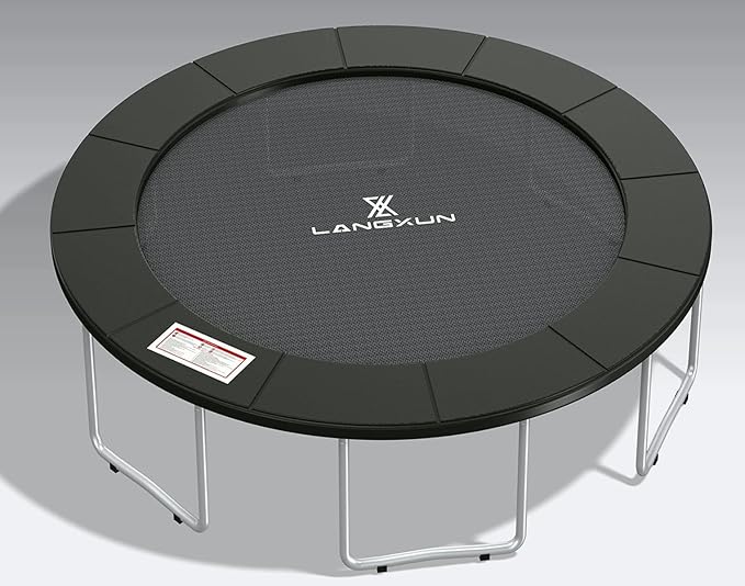 LANGXUN Universal Trampoline Repalcement Safety Pad, 8ft 10ft 12ft 14ft 15ft 16ft Waterproof Surround Spring Foam Cover for Round Frame
