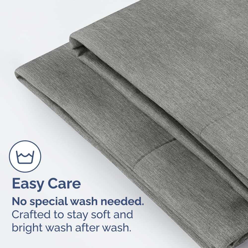 Skiennix Body Pillowcases Set of 2 | 20x54 Soft Covers for Side Sleepers - Comfy, Wrinkle-Free, Machine Washable in Heathered Grey