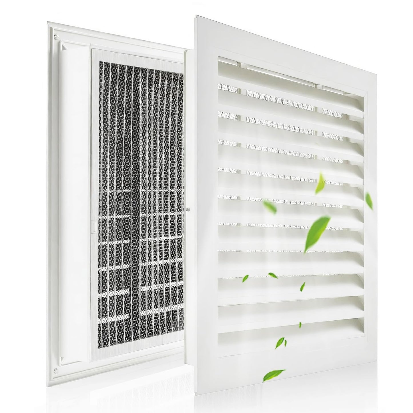 2-Pack 20"x20" Gable Vent - Premium Aluminum，Filter Screen for Removable, Ideal for Gables, Sheds, and Attics - Vent Opening 18"x18" - Boost Ventilation and Guard Against Moisture