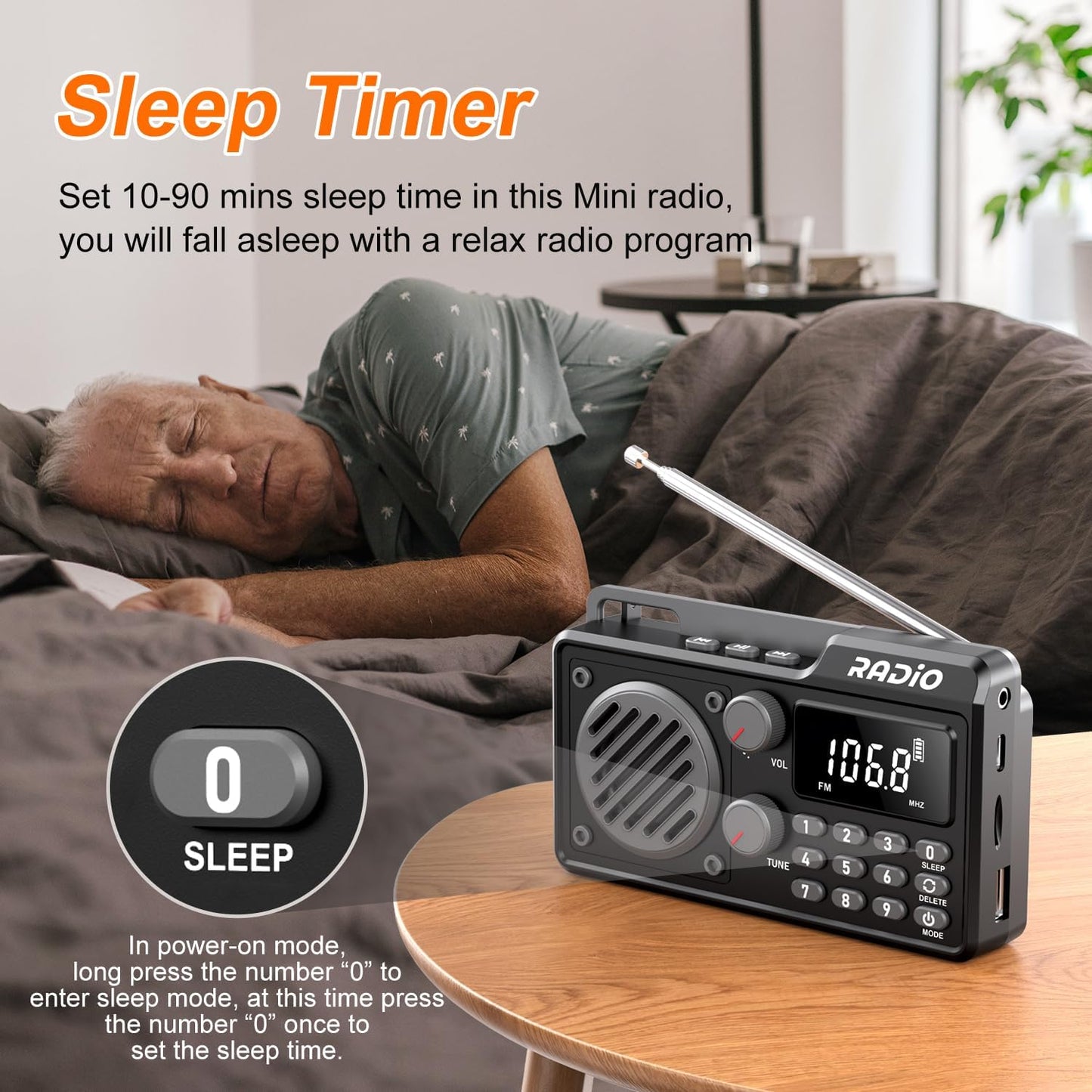 kamapulo 1500mAh Portable Radio AM FM Rechargeable with Best Reception, Transistor shortwave Radio Wireless Bluetooth
