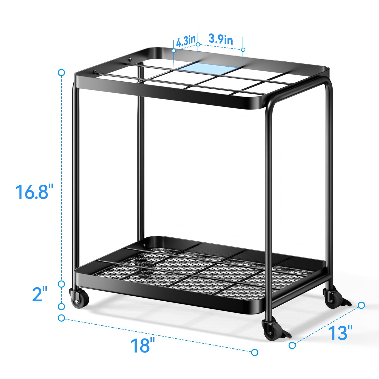Josmimic Blueprint Storage Rack with Silent Wheels,12 Slots（4.3‘’×3.9‘’） Wrapping Paper Organizer Storage, Sturdy Cart for Organizing Construction Plans, Artwork,Map,Posters in Home/Office/School