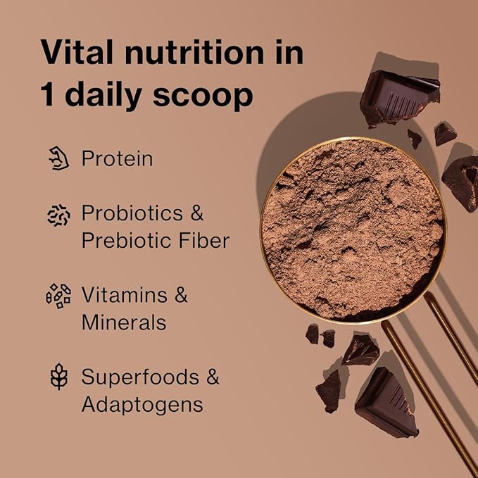 Shakeology 0g Added Sugar Plant Based Protein Powder Blend, Gluten-Free Shake with Vitamins and Minerals ??Helps Support Healthy Weight Loss, Lean Muscle, Gut Health ??Chocolate, 30 Servings