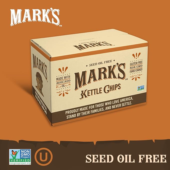 MARK’S Kettle Cooked Avocado Oil Potato Chips, Variety Pack – Seed Oil & GMO Free | 3-Flavor Variety Pack, 5 oz (Pack of 3) | Gluten Free, Non-GMO Chips for Clean & Healthy Snacking