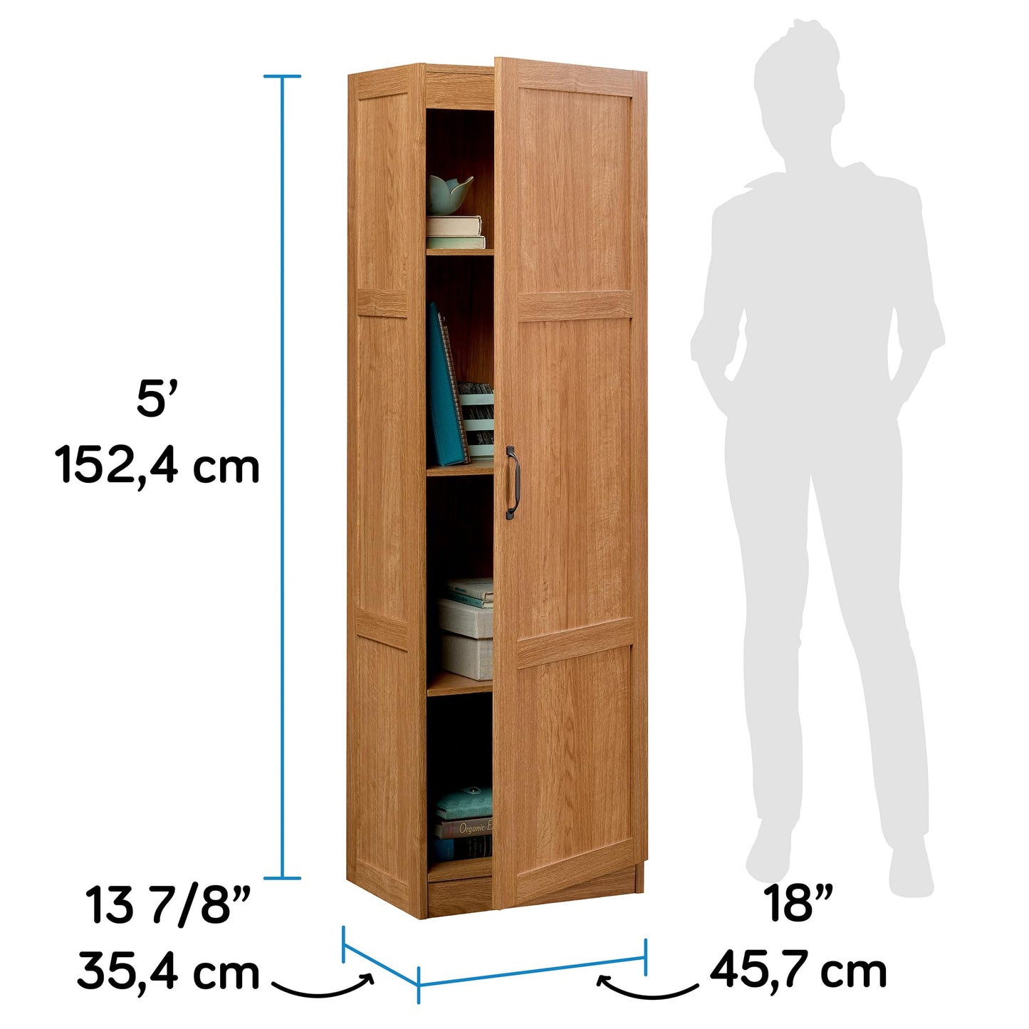 Sauder Miscellaneous Storage Cabinet/ Pantry cabinets, Highland Oak finish