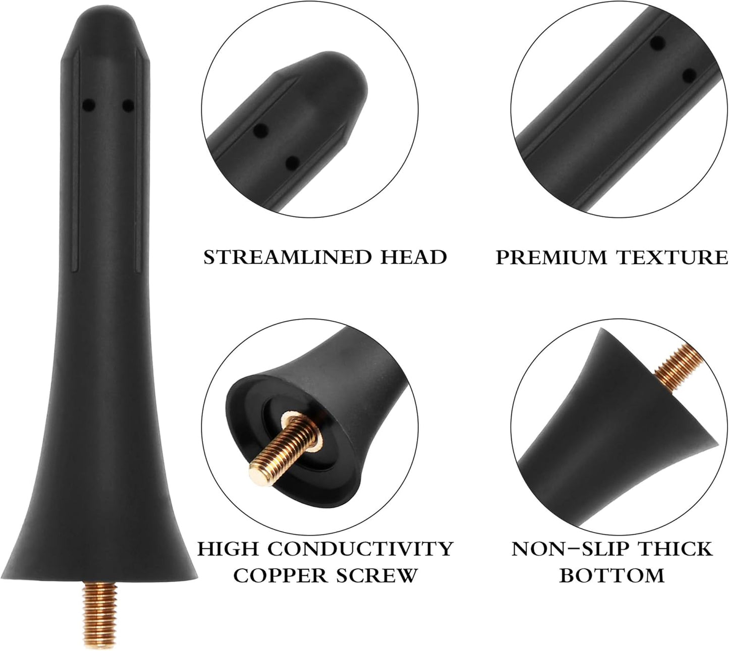 KSaAuto 3 inch MX-5 2006-2024 NF47-66-A30A, Rubber Antenna for Mazda Miata RF ND NC OEM Sporty Line Design Improves