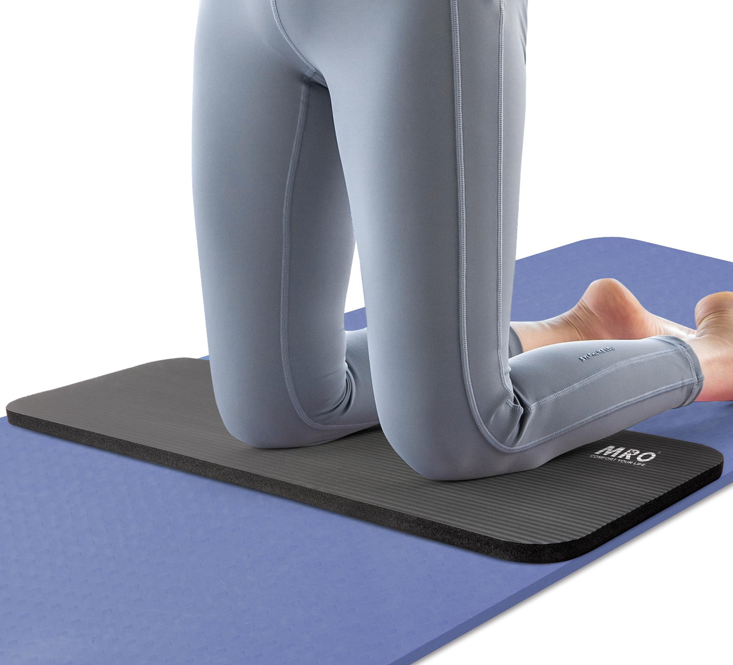 MRO Yoga Knee Pad Cushion –Premium Exercise Knee Pad - Eliminate Pain During Home Workout - Extra Padding & Support for Knees, Wrists, Elbows -Complements Your Yoga Mat 24''X10''X0.6'' 1 PACK