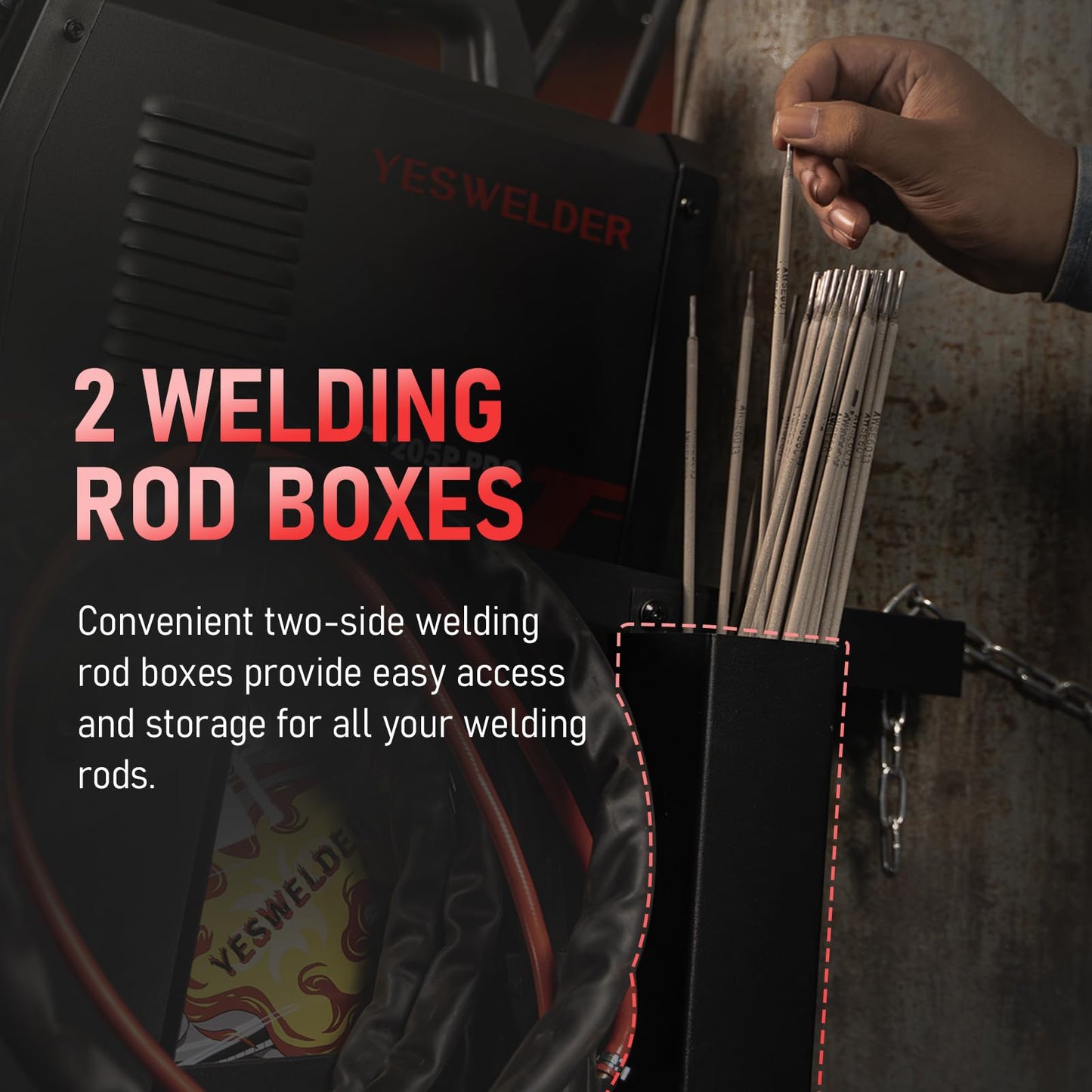 YESWELDER Welding Cart with 3 Drawers for MIG Welder TIG Welder and Plasma Cutter, Heavy Duty Large Storage 360° Rolling Welding Trolley