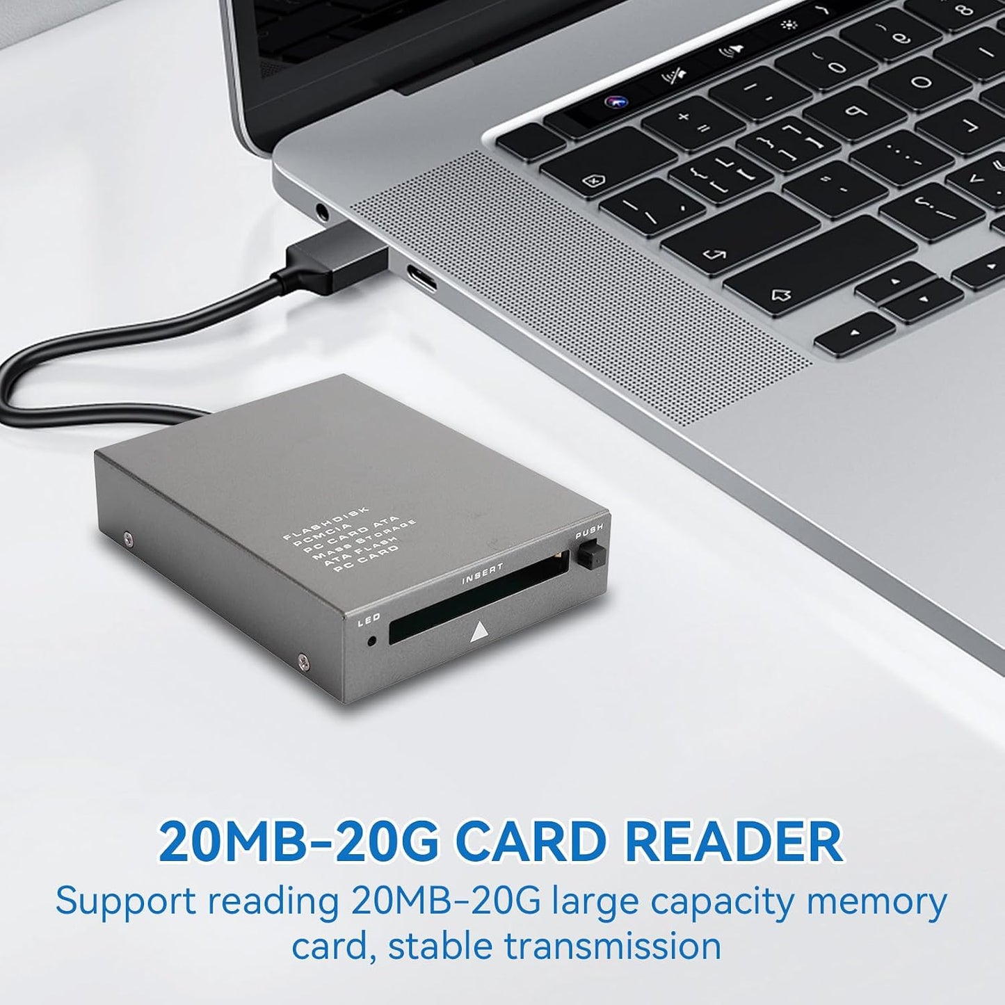 Cyrank 2.0 PCMCIA USB2.0 PCMCIA, 20MB-20G USB Card Reader, Interface to PC Card ATA, PC Card Memory Card Reader Support