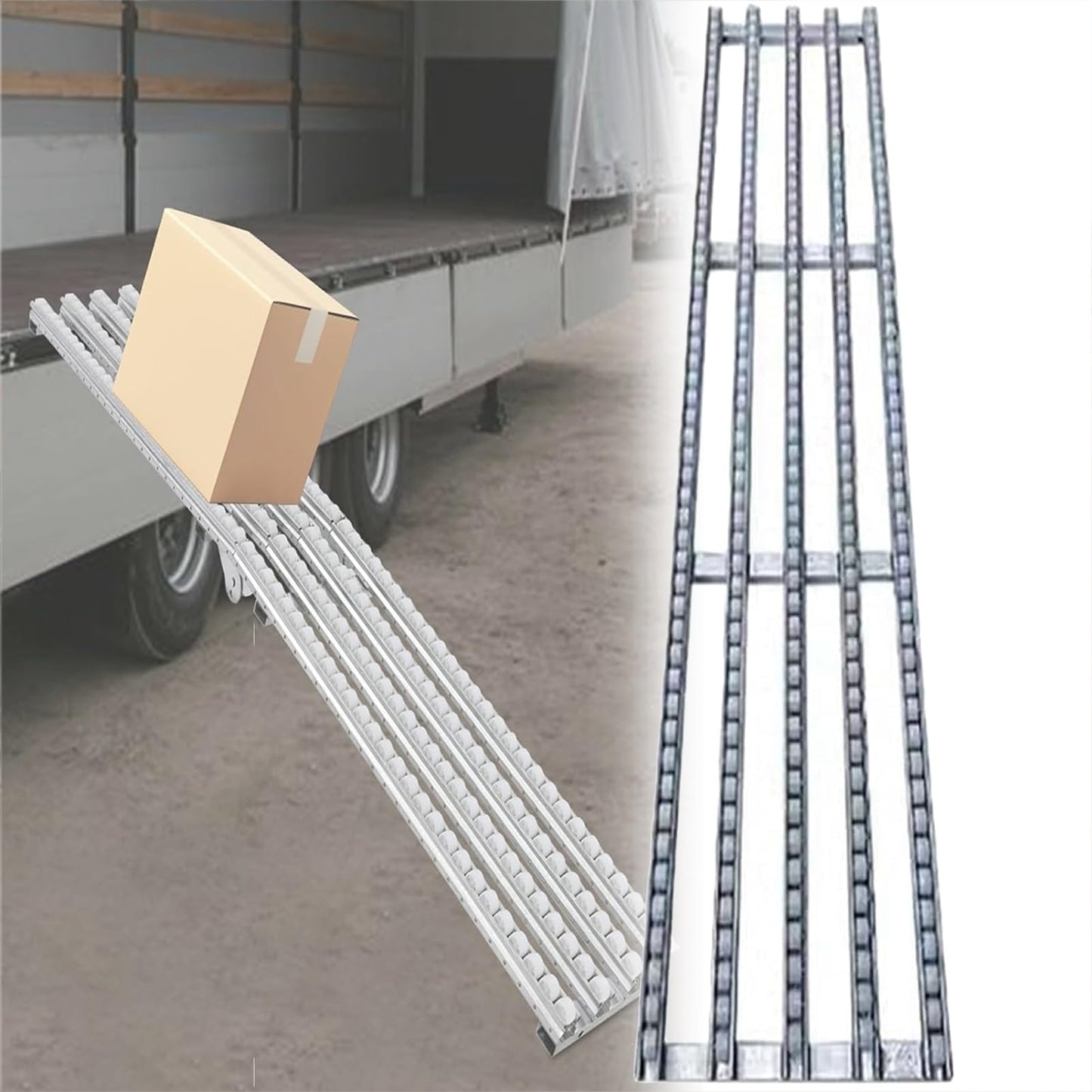 This Light-Duty Conveyor Roller Stands, Stainless Steel Adjustable Skate Wheel Flow Rail for Warehouses and Factories