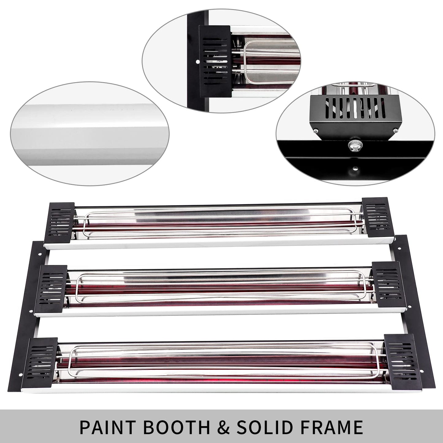 DATOUBOSS 2×3000W Infrared Paint Curing Lamp Shortwave Infrared Paint Lamp for Paint Booth Car Body Repair Paint Curing Systems 2 Sets