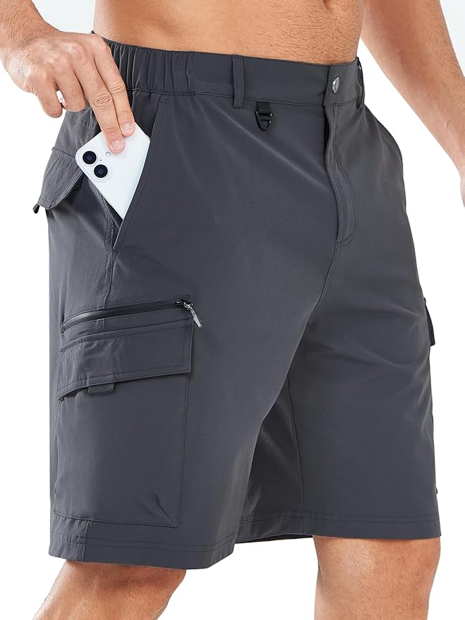 NORTHYARD Men's Cargo Hiking Shorts 9" Lightweight Outdoor Tactical Work Camping Sport Golf Casual Travel Fishing Multipocket