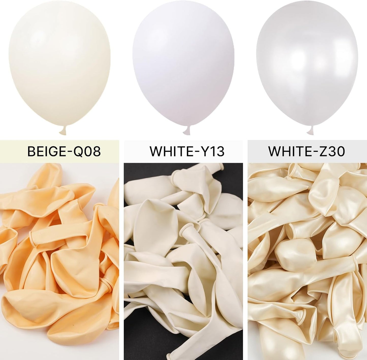 PartyWoo White Balloons - 101pcs 12 Inch Matte Latex for Weddings, Graduations, and Celebrations