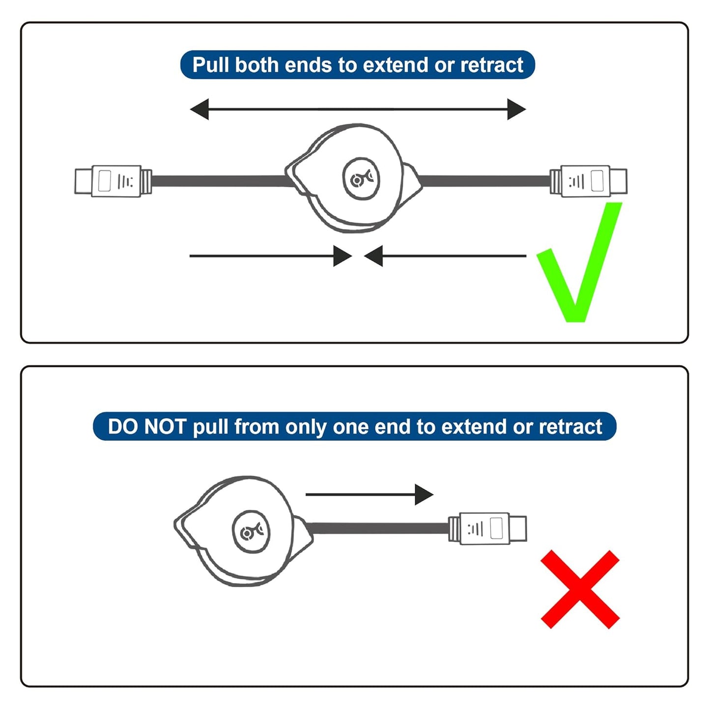 4K 60Hz 3.3 Cable Matters Retractable HDMI Cable with HDR and Resolution Support - Feet