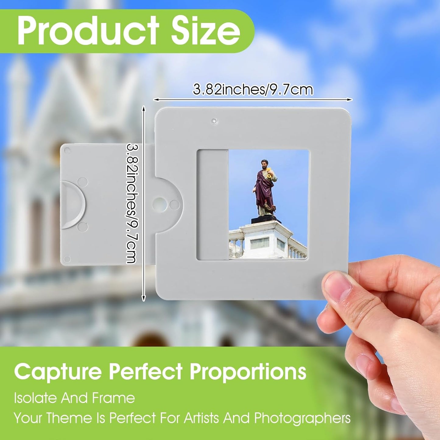 Viewfinder Artist View Finder with Sliding Mechanism, Value Finder with Color Isolation, View Catcher Tool