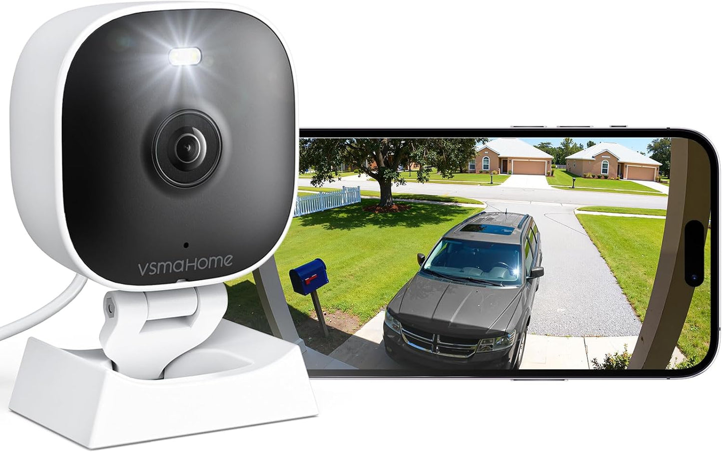VSMAHOME 2K Vision,2-Way Audio&24/7 128G Cameras for Home Security,Indoor/Outdoor for Baby/Elder/Pet Monitoring