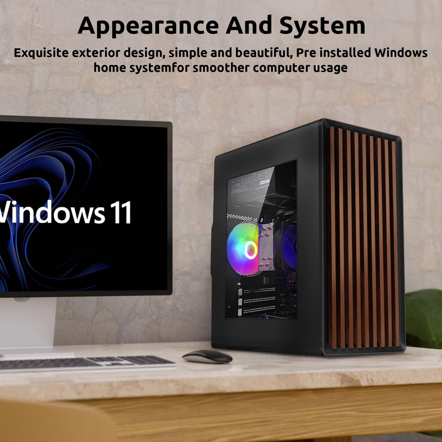 Kroteaup Business Desktop PC, Intel Core i7-4770 3.4GHz, 16GB DDR3, 512GB SSD, WiFi 6.0, Prebuilt Windows 11 Home Tower for Home Office & Study