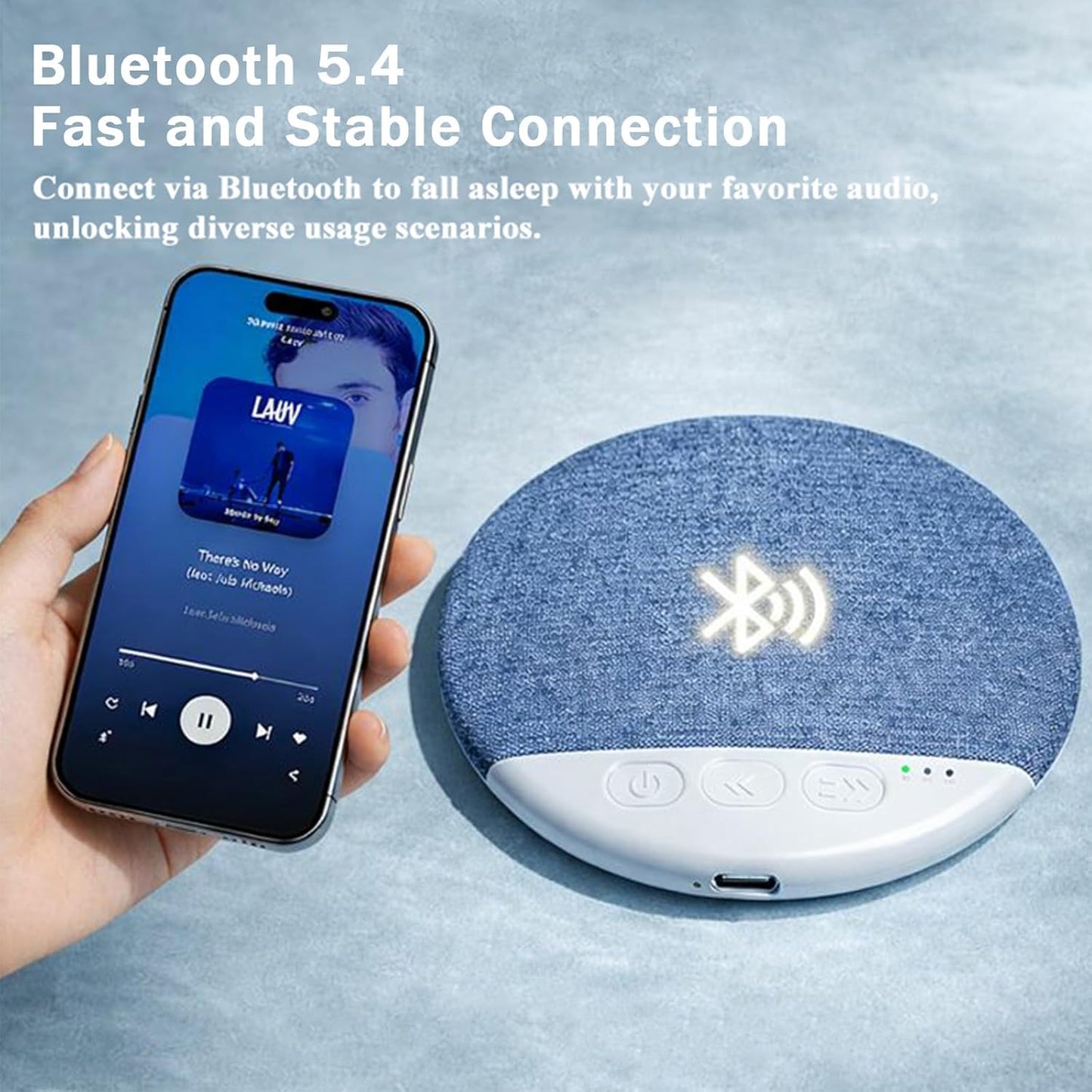 Generic 2 Pack S1 (Blue*1) Bluetooth Pillow Speaker for Sleeping, Ultra-Thin Bluetooth Pillow Speaker with White Noise