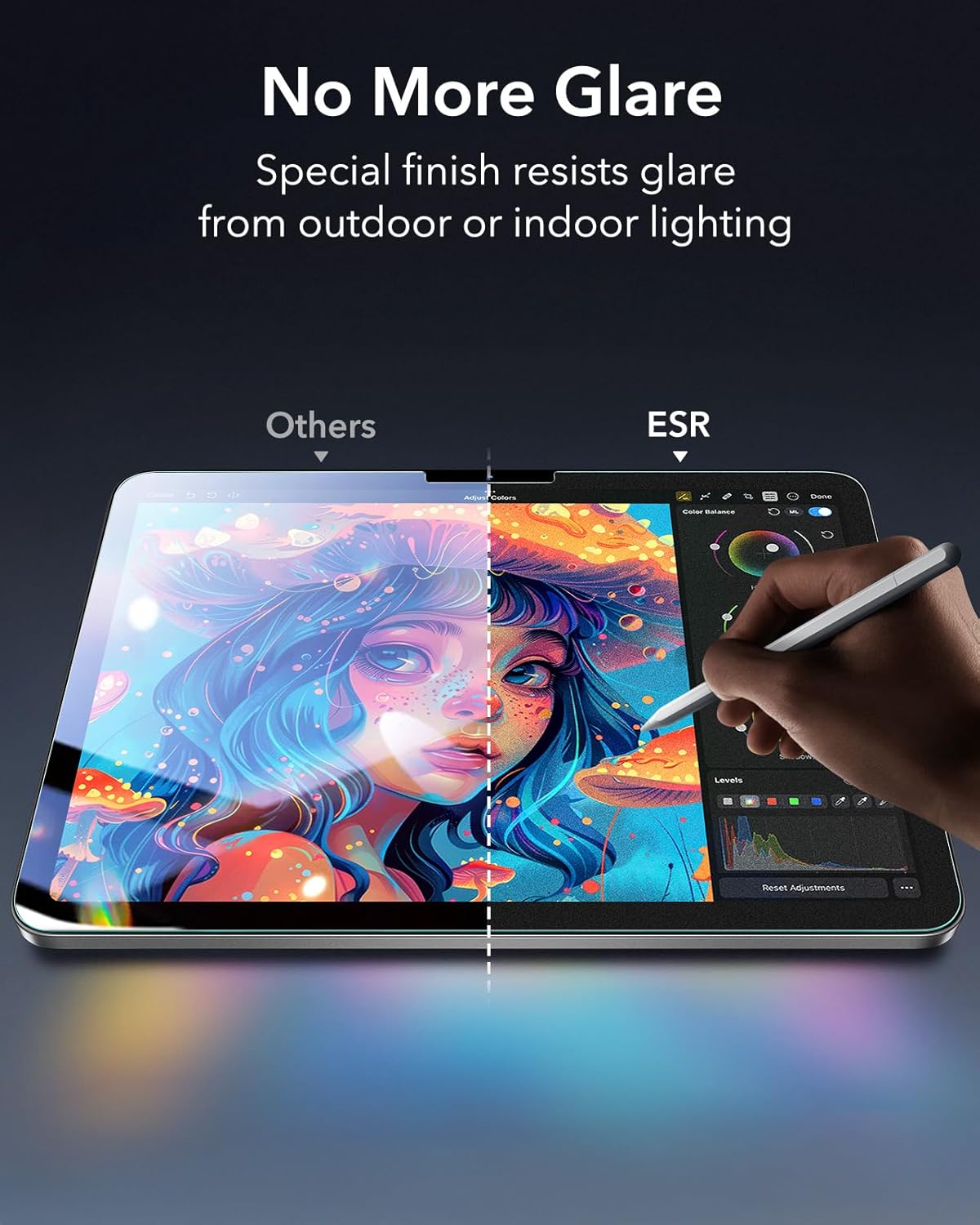 2 Pack 11 Inch (M5/M4) 2025/2024, 9H ESR Armorite Paper-Feel Screen Protectors for iPad Pro Write and Draw Like on