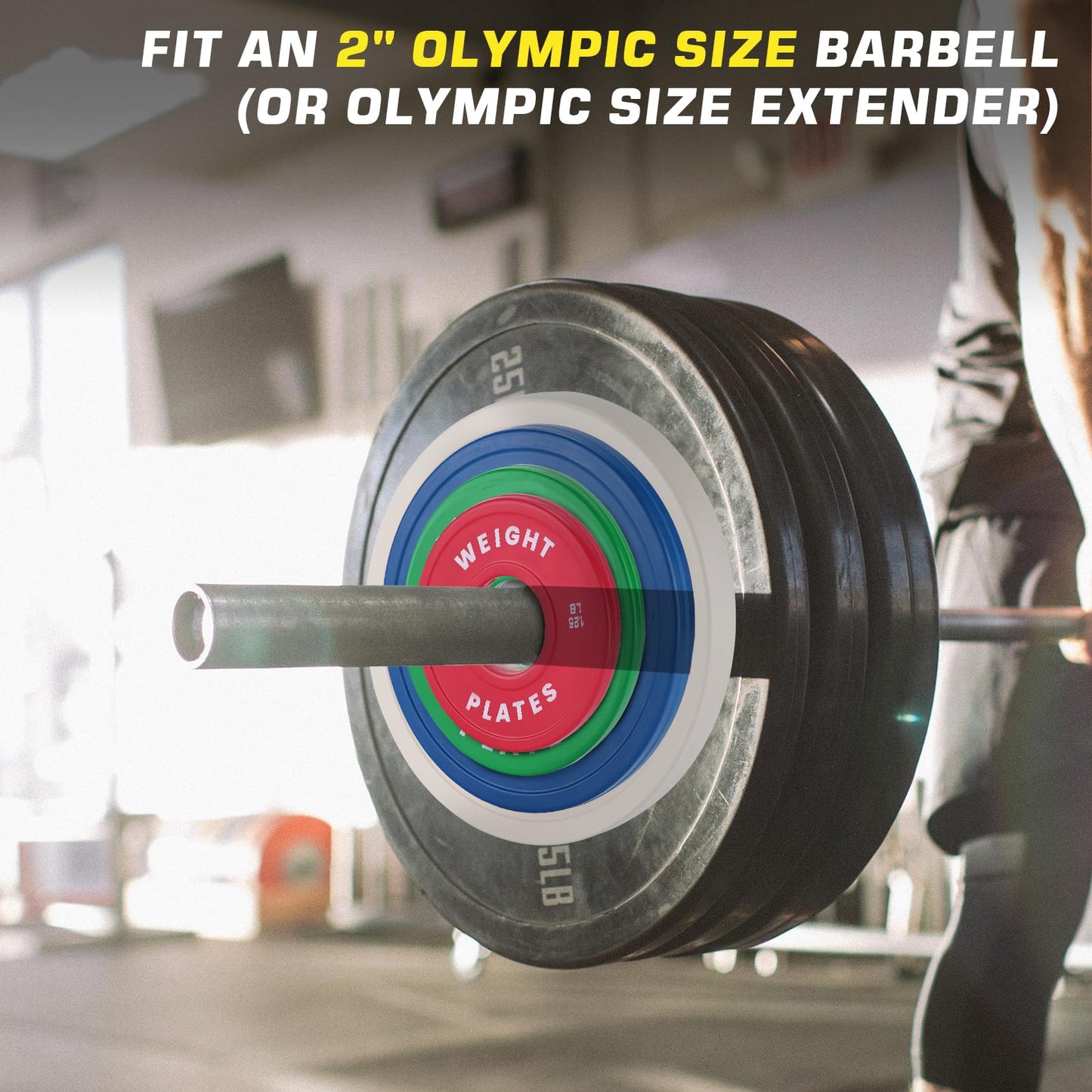 GarveeTech Fractional Bumper Plates 2-Inch - Rubber Coated Weight Plates Set (1.25LB-37.5LB) | Small Change Plates for Olymp Barbell | Home Gym Strength Training & Weightlifting Accessories