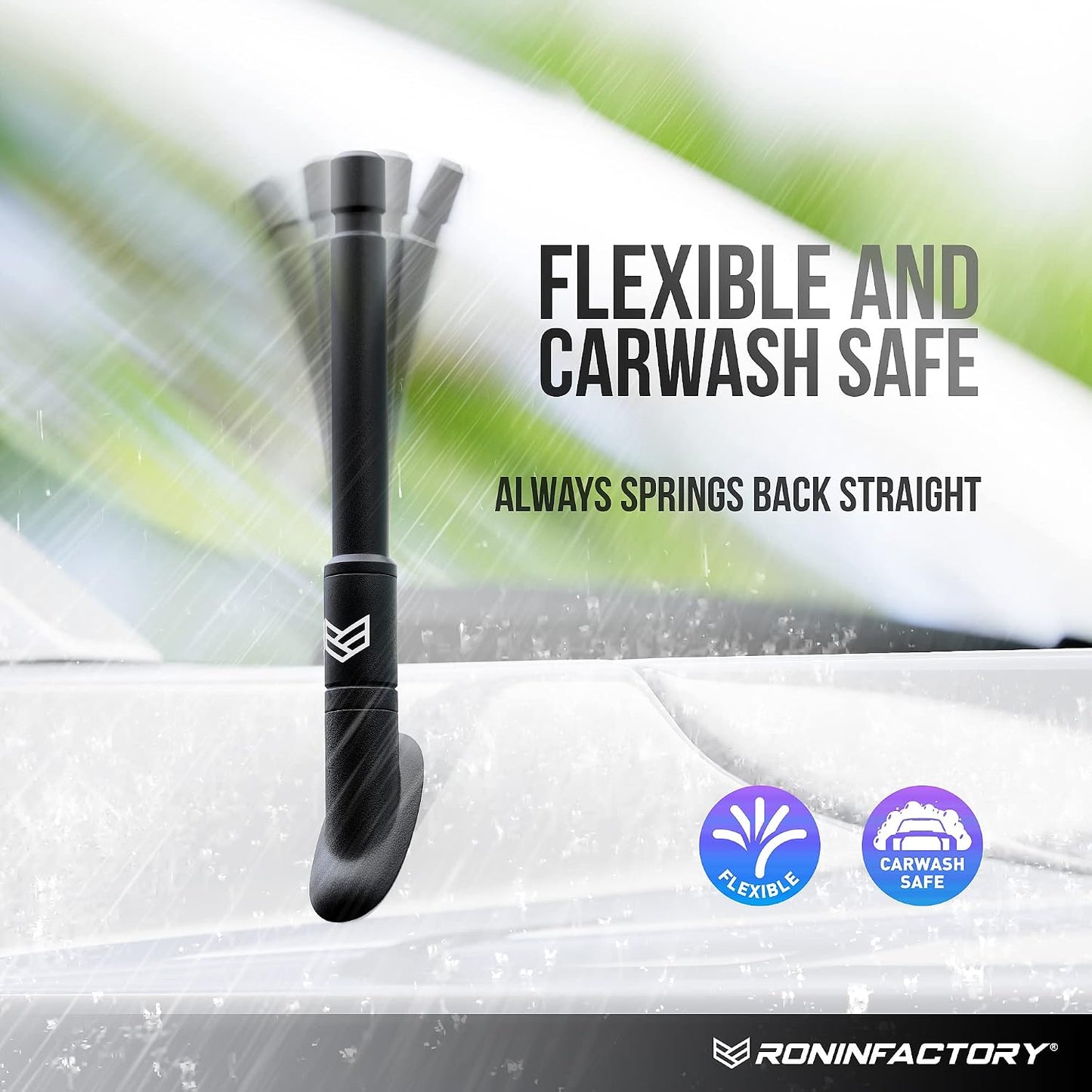 Ronin Factory (2014+) (5 Inch Truck Antenna for Chevy Silverado & GMC Sierra Accessories Anti Theft - Carwash Safe