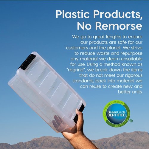 IRIS USA 13 QT Plastic Storage Box - BPA-Free, Durable, Nestable & Stackable Containers - Clear, 6 Pack
