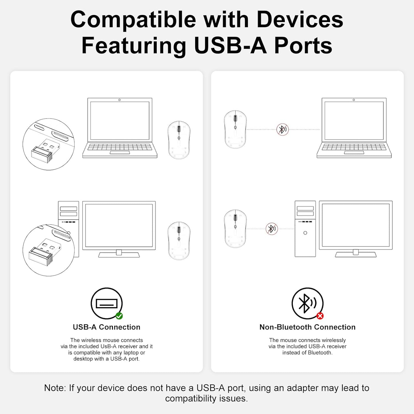 Radidi 2.4GHz 12-Month 3 800/ 1200/ 1600, Wireless Mouse for Laptop, Computer Mouse for Work, Battery Life, Adjustable