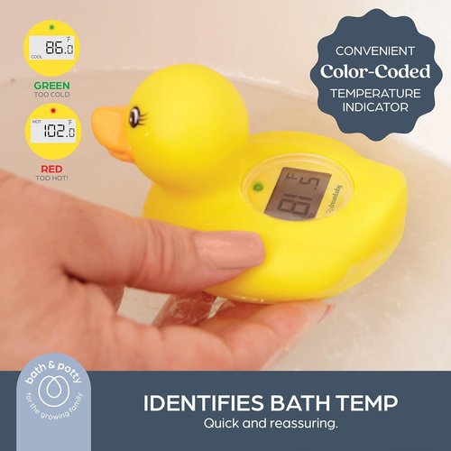Dreambaby Duck Baby Bath Thermometer - Instant Digital Water & Room Temperature Reader | Fun Floating Toy for Newborns