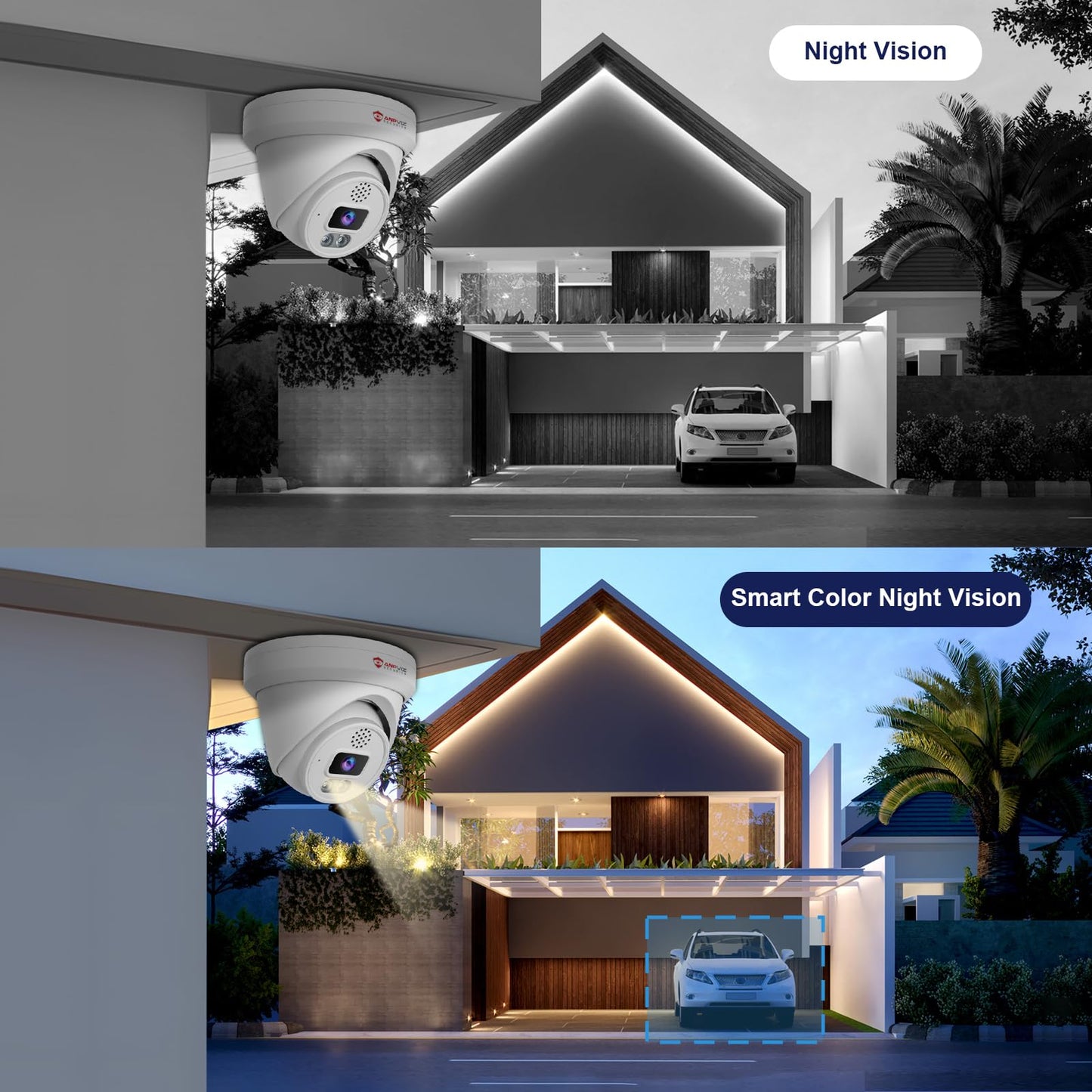 Two-Way Audio, Anpviz 16CH PoE Security Camera System, AI Human Vehicle Detection, 8PCS Wired 6MP PoE IP Cameras for Business Home, 12MP 16CH NVR Pre-Installed 4TB HDD for 24-7 Recording, NDAA