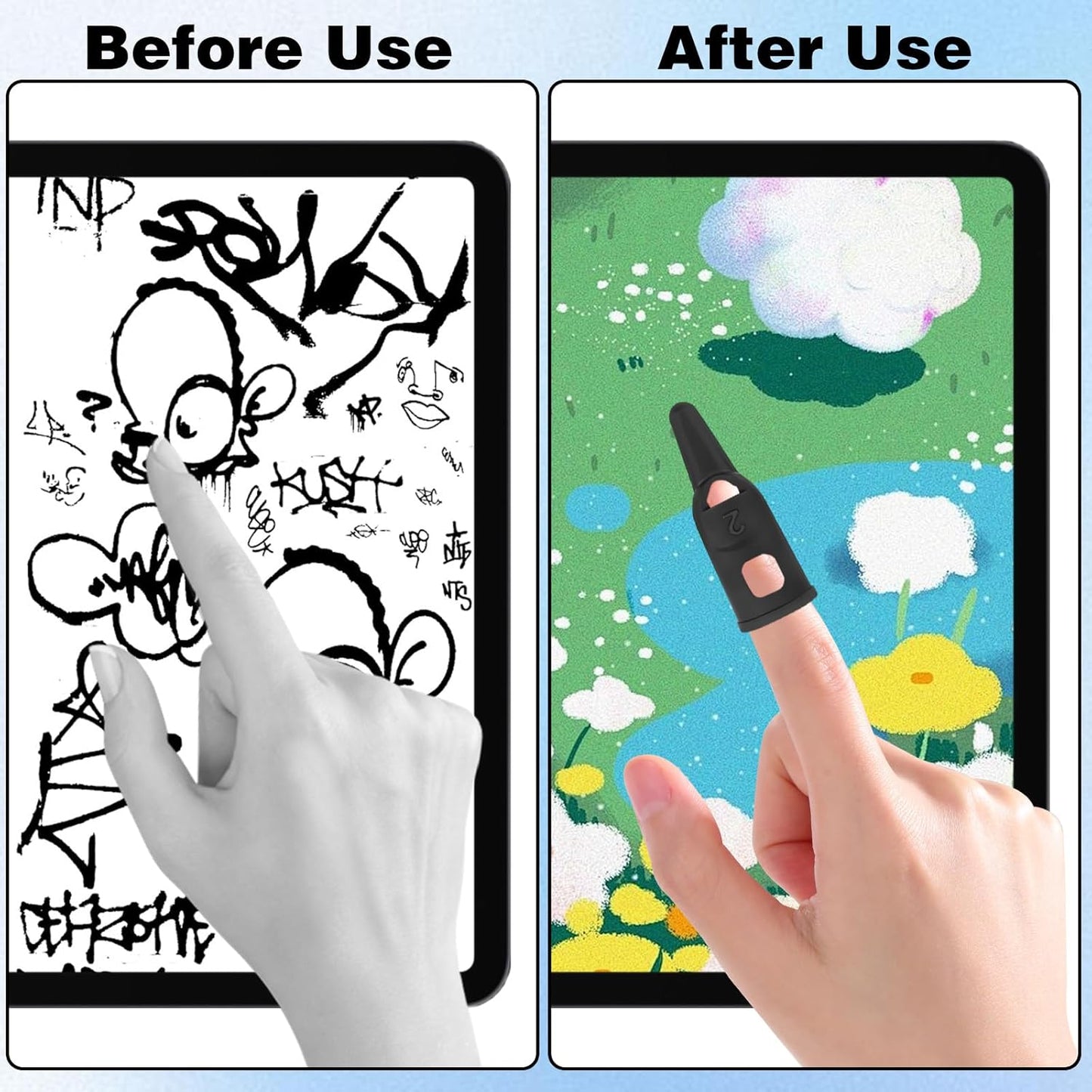 CYUXING 6Pcs Finger Stylus Pen for Touchscreen High Precision Sensitivity Silicone, Capacitive Stylus Suitable