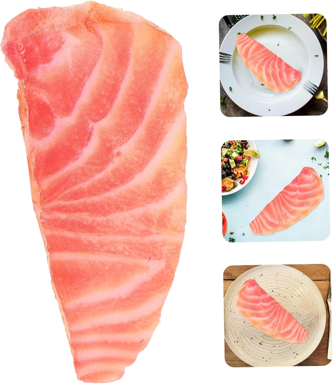 GARIOUANS Fake Salmon Model Realistic PVC Salmon Food Prop for Photography Restaurant Decor and Sushi Plate Display