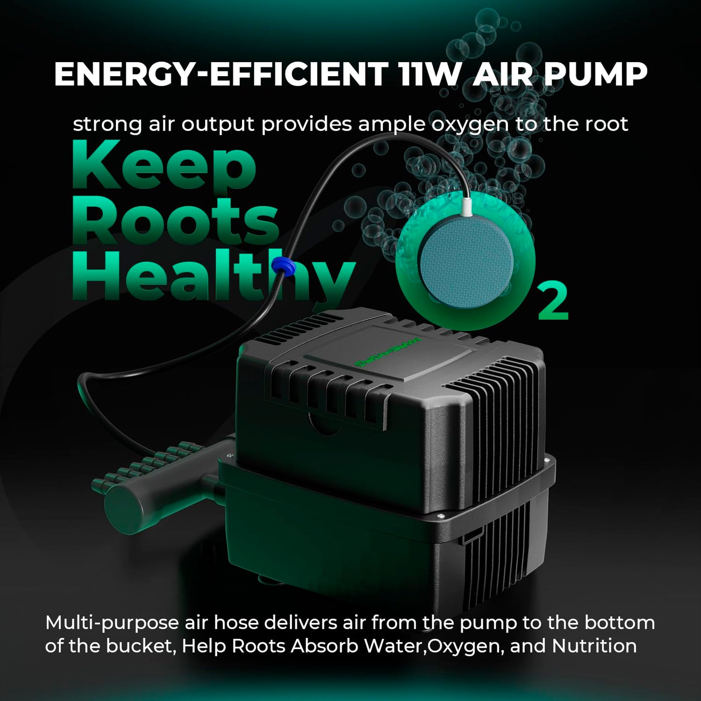 MARS HYDRO DWC Hydroponics Grow System Kit with Recirculating Top Drip, 11W Air Pump, Air Stone, Hose & 4 Buckets, 5 Gallon Deep Water Culture Indoor Hydroponic System