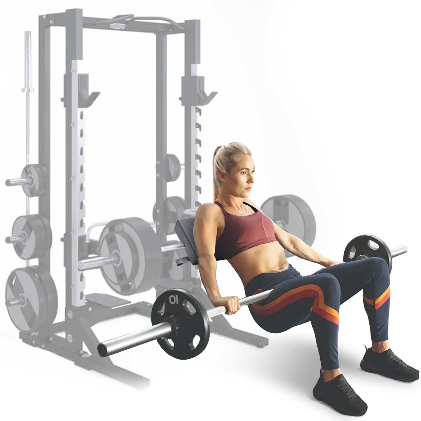 Powerber Hip Thrust Bench Pad - Booty Sprout Hip Thrust Machine Pad, Barbell Pad for Hip Thrust Box, Glute Workout Equipment Machine Cushion Home Gym, Sturdy Bar Pad for Hip Thrusts