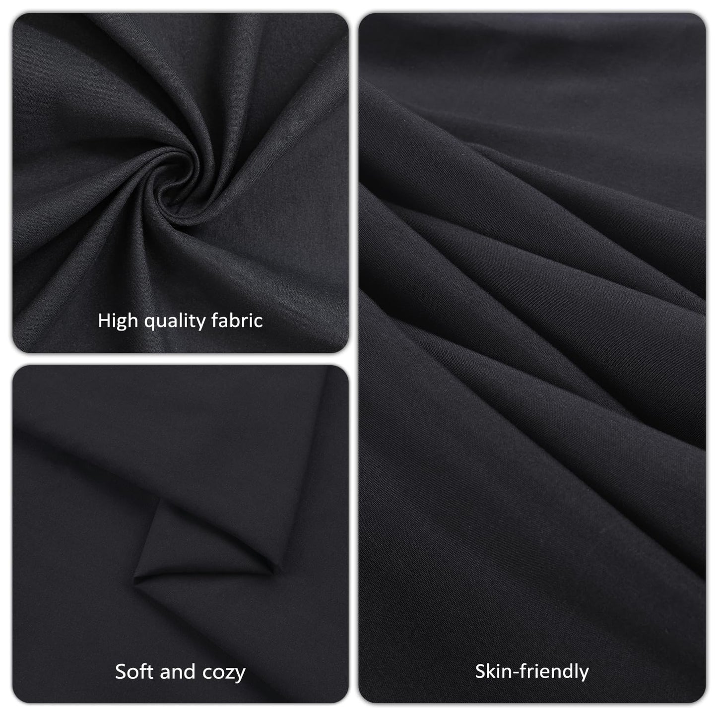 pepmily 12 Pack Black Round Tablecloths 90 Inch Table Table Cloth, Wrinkle Resistant Washable Polyester Fabric Table Cloth Round Table Cover for Dining Banquet Wedding Party