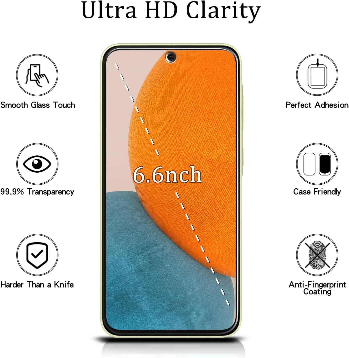 [2-Pack A35 5G 9H MAYtobe Screen Protector For Samsung Galaxy Tempered Glass, Hardness, Case Friendly, Bubble Free