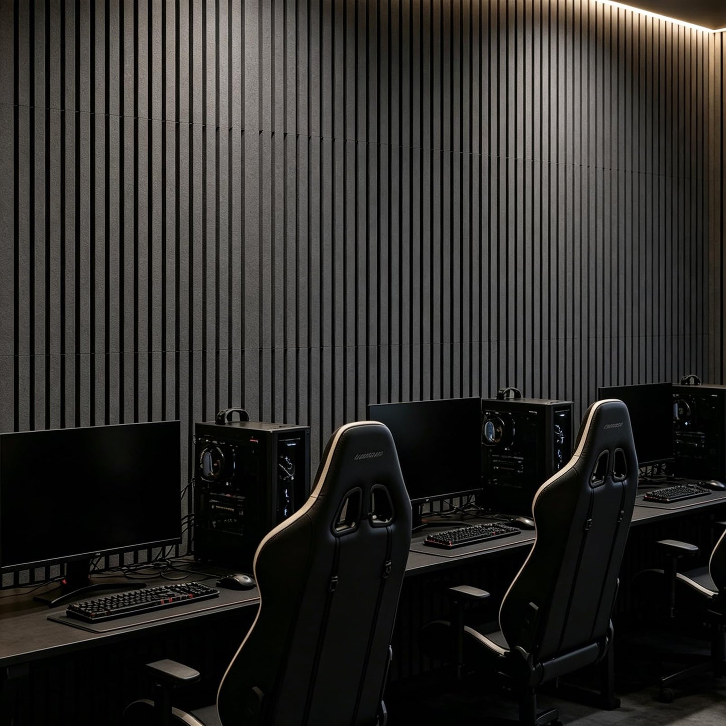 ZUGELAN Acoustic Panels 4 Pack Self-Adhesive Upgrade,23.62"X23.62" Sound Proof Wall Panels for Walls,Acoustic Wall Panels High Density Sound Absorbing for Gaming&Studio Decor,Matte Black