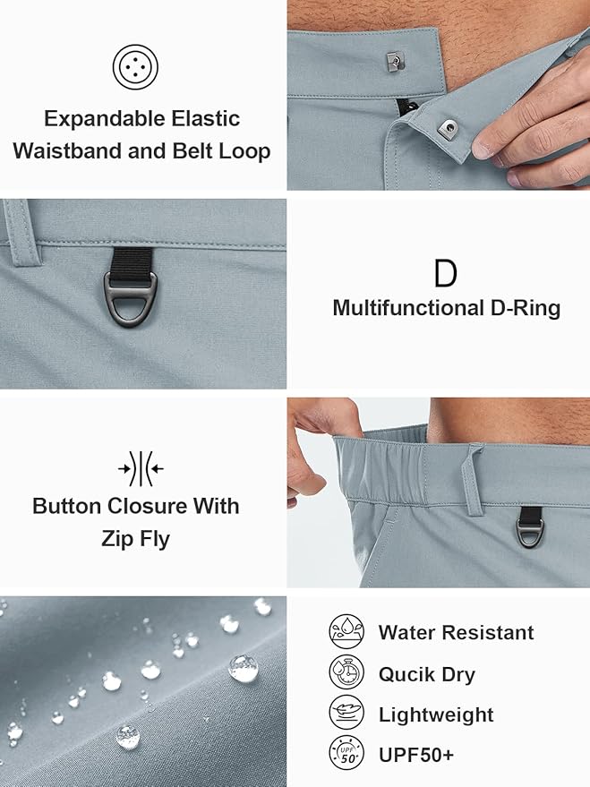 NORTHYARD Men's Cargo Hiking Shorts 9" Lightweight Outdoor Tactical Work Camping Sport Golf Casual Travel Fishing Multipocket