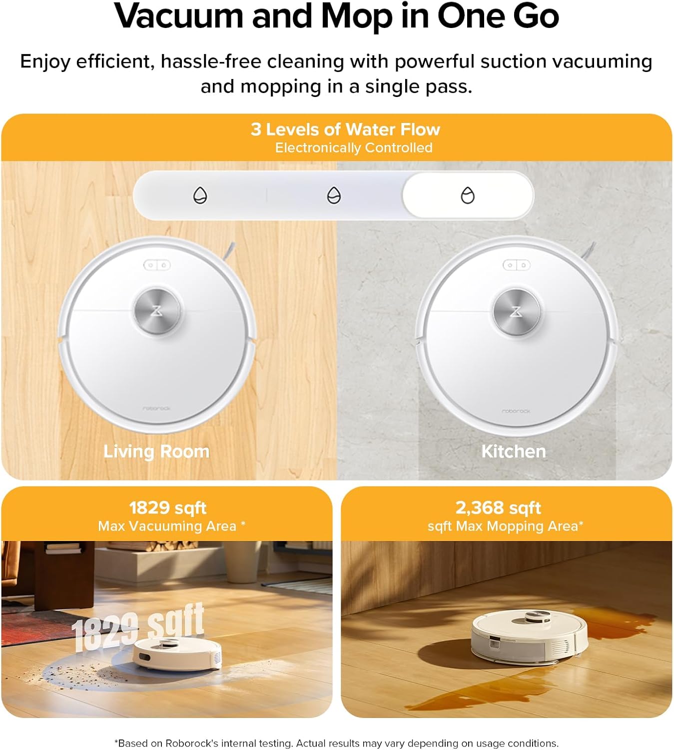 Roborock Q7 M5+ Robot Vacuum & Mop - 10000Pa Suction, Self-Emptying, App Control, White