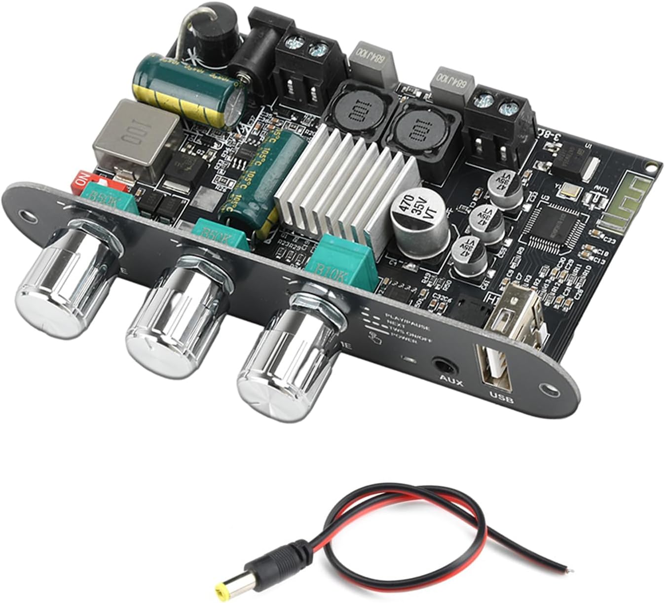 ZK-1001U TWS,100W 9-24V Mono Bluetooth AMP Board with Vehicle Amplifier Input Wide Voltage Home Audio Amplifier