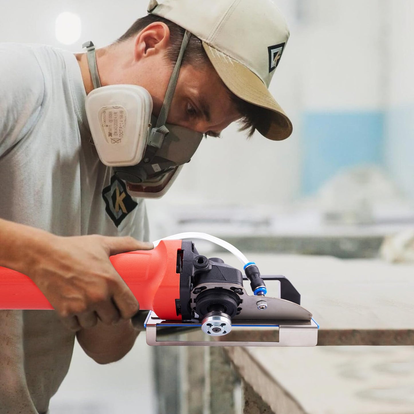 45 Degree Tile Chamfering Tool， Angle grinder stand for 45-degree chamfer cutting of ceramic tiles，It is applicable to the type 100 angle grinder and the angle can be adjusted.
