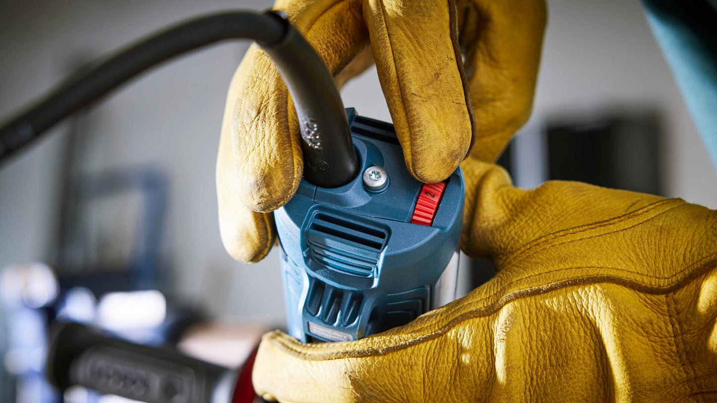 BOSCH GWS14-60PD 6 In. Angle Grinder | 13-Amp Motor, 9,700 RPM, No Lock-On Paddle Switch, Anti-Vibration Handle, KickBack Control, Soft Start, Overload Protection