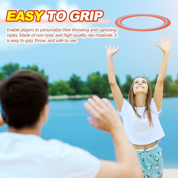 Jenaai 20 Pcs Flying Disc for Kids 10 Inch Flying Ring Adults Pool Disc for Family Outdoor Beach Lawn Backyard Garden Sport Playing Toss Game Gift