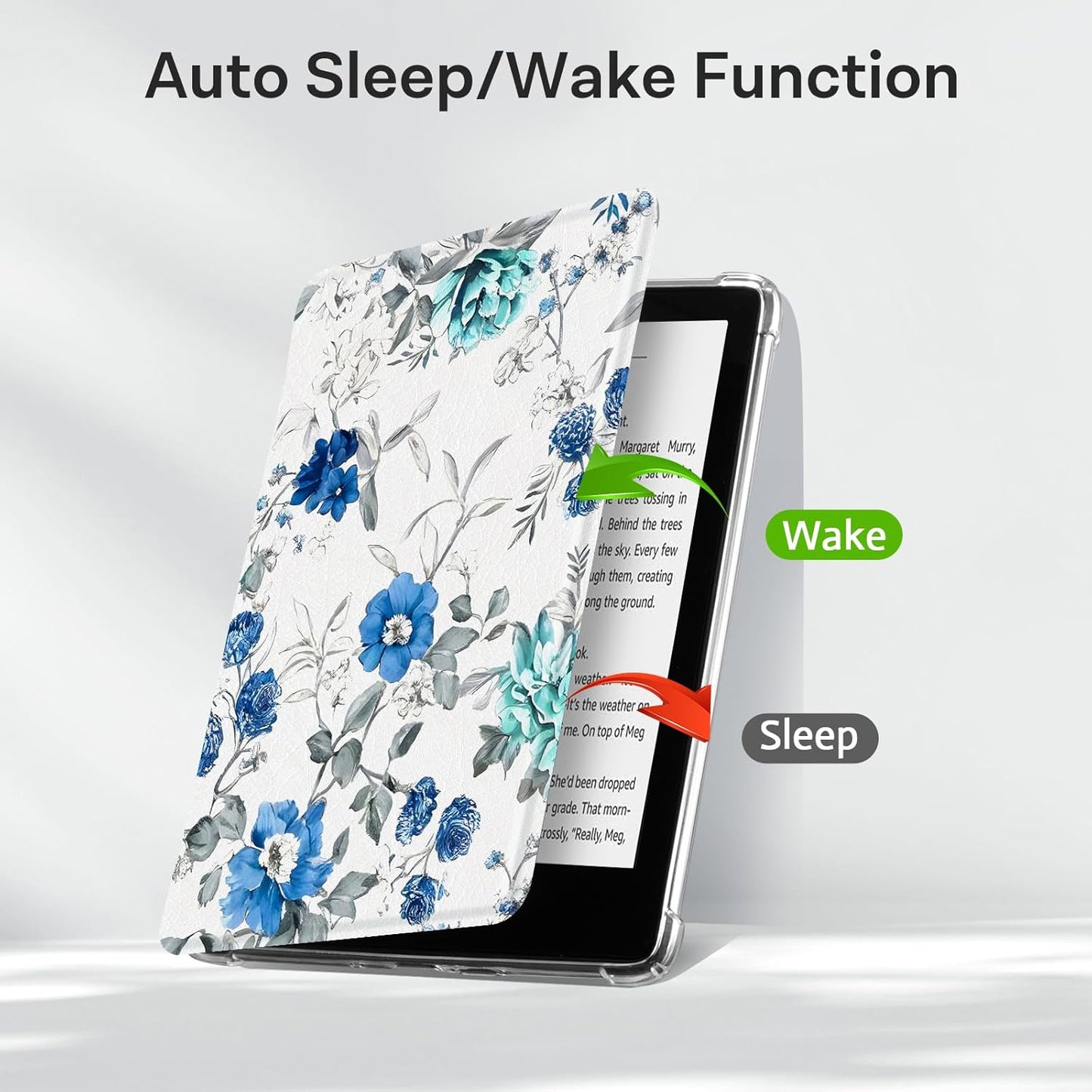 CoBak 6 Inch Case for e-Reader, Ultra Clear Soft Flexible TPU Back Cover Light Shell, with Auto Wake/Sleep, not